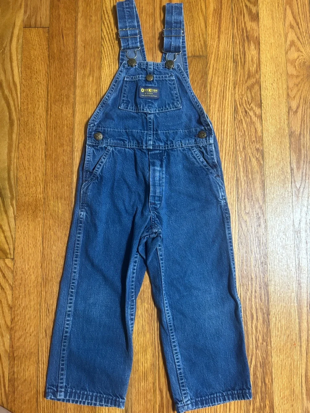 VTG 80s OshKosh B'gosh Made in USA Vestbak Denim Overalls 4T White Tag